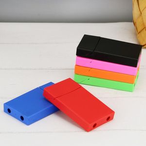 Latest Colorful ABS Plastic Lady Cigarette Case Storage Smoking Accessories Holder Box Container multiple colors Tool Hookahs Bongs