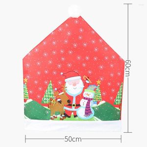 Fodere per sedie Brand Celebrations Cover Table Decoration 1pc 60 50cm Christmas Theme Cloth High Stretch Old Man Santa