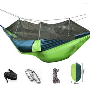 Hammocks 2022 Ultralight Parachute Hammock Hamkock Mosquito Net Double Person Drop-Outdoor Furniture