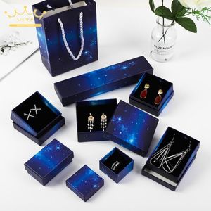Smyckeslådor Blue Star Packaging Ring Armband Gift Necklace Pendant Storage 221109