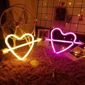 Heart Shape Neon Sign Wall Hanging Light For Wedding Bedroom Home Holiday Party Bar USB Powered Valentine's Day Christmas Decor