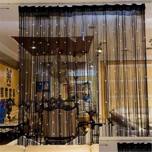 Tenda Tenda di perline Glitter Crystal Nappa String Line Tende per porte Finestra Divisorio Decorativo Tle For Living 210913 Drop De Dhnhu