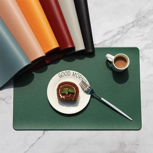 Table Mats High Quality Imitation Leather Eat Mat Waterproof Insulation Oil El Home Western-style Food