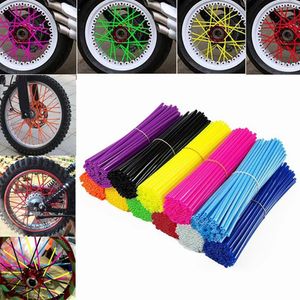 36Pcs/Pack Bike Wheel Spoke Protector Colorful Motocross Rims Skins Covers Guard Wraps Kit Motorcycle Decoration