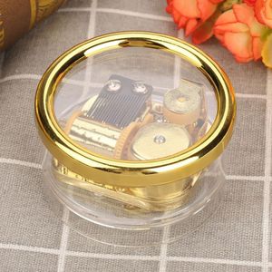 Decorative Objects Figurines Acrylic Round Clockwork Music Box Christmas Gift Windup Musical Castle In The Sky Canon Spirited Away Love Story Swan Lake 221108