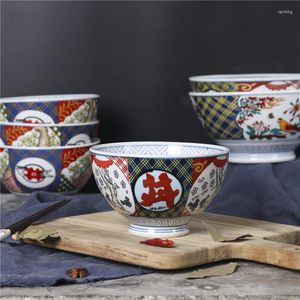 Miski japoński w stylu ceramiczny ryż z makaronem porcelanowa kości China przybory kuchenne stołowe prezenty ślubne Postanci Kwiaty Wykończenie