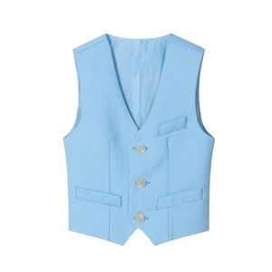 Gilet Boy Silver Gold Sparkly Color Vest Costumi di scena Taglia 100-150T Blazer belli Qualità Bianco Blu Rosso Rosa Nero 221109