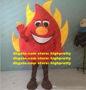 Red Big Fire Mascot Costume Adult Cartoon Character Outfit Suit Cultural Festival Do The Honours zz7907