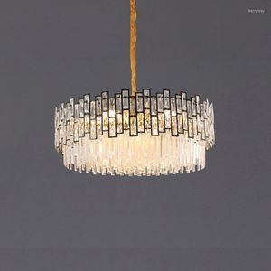 Chandeliers Postmodern Crystal Light Luxury Living Room Lamp Modern Simple Dining Bedroom Decoration Home Lighting