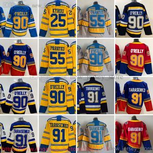 Movie College Ice Hockey Wears Jerseys Stitched 25Kyrou 55ColtonParayko 90RyanO'Re 91VladimirTarasenko Men Jersey