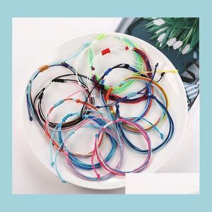 Chain New Wax Thread Woven Bracelets Handmade Mtilayer Friendship Bracelet String Adjustable Braided Dhs Drop Delivery Jewelry Dhvrk