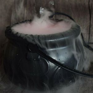 Juldekorationer Halloween Witch Pot Smoke Machine Fog Maker Water Fountain Ger Color Changing Party Prop Decoration 221109