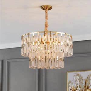 Kronleuchter Design Kristall-Kronleuchter ist eine luxuriöse goldene LED für die Wohnzimmerdekoration