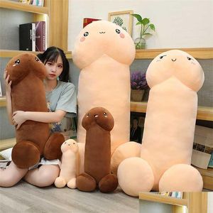 Pillow Trick Penis Plush Toy Simation Boy Dick Plushie Reallife Hug Pillow Stuffed Sexy Interesting Gifts For Girlfriend Drop Delive Dhhrx