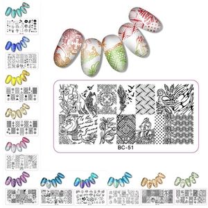 Nail Art Templates 12Pcslot Stamping Plates Animal Series Plant Stamp Image Template Manicure Stencils Decoration 221109