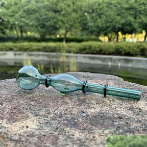 Other Smoking Accessories Cournot Novelty Alien Style Glass Hand Pipe Hookah Smoking Tobacco Handle Pipes Spoon Herb Oil Rigs Bubble Dhgbs