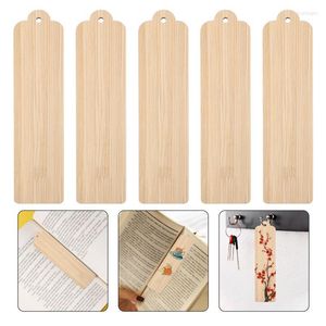 10pcs Wood Blank Bookmarks Unfinished Tags Creative Wooden Craft DIY Carved Graffiti Bamboo Board Material