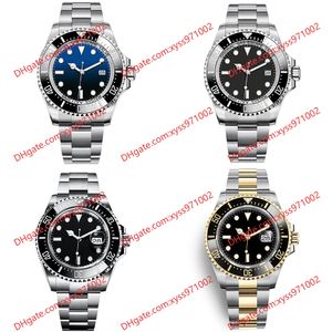 4 Modelo de alta qualidade Relógio 2813 Watch Mechanical Men's Watch M1266603 Dial de 43mm 124273 Relógios de 44 mm Municho cerâmica Goleira de aço inoxidável Banda de safira de aço de aço