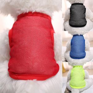 Dog Apparel Summer Pet Mesh Vest Clothes For Small Dogs Cats Cool Breathable T-shirt Yorkshire Puppy Clothing