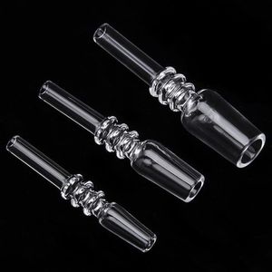 Factory Price NC Quartz Tip Smoking Accessories 10mm 14mm 19mm Male Dabbing Nail Dab Straw Drip Tips Domeless Quartzs Nail For Water Pipe Bongs