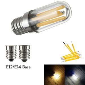 Lampadine a LED Mini E14 E12 LED Frigorifero Congelatore Luce a incandescenza COB Lampada dimmerabile 4W Lampade a luce bianca fredda calda Illuminazione