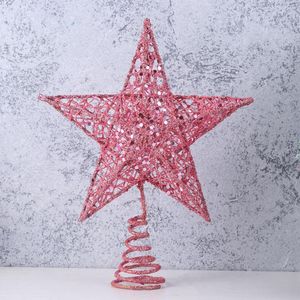 Decorações de Natal Tree Topper Star Ornamentos Decoração do ornamento ToppersDecorações Substituível Decoração de casamento de metal Treetop Bow Bow