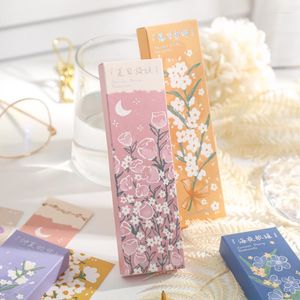 Summer Poetry Bookmark Paper Reading Book Mark Vintage Plant Flower Page Marker Message Card Stationery Supplies