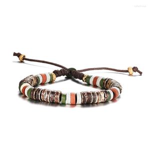 Braccialetti con ciondoli 1 Pz Cocco Perline Pietra Naturale Charms Braccialetti Per Uomo Donna Taglia Regolabile Vintage Corda Regalo Fidanzato 2022