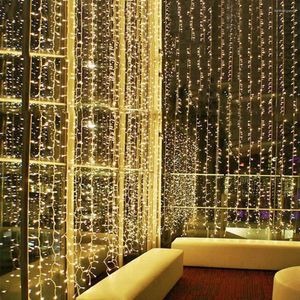 Saiten BEIAIDI 8X3M 10X3M Vorhang Eiszapfen LED String Licht Outdoor Weihnachten Twinkle Fairy Hochzeit Hintergrund Fenster