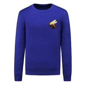 Suéter de designer homem para mulher malha corvo pescoço letra de moda feminina preto manga longa pullover de tamanho grande azul A97