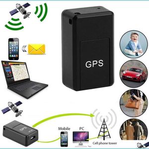 CAR GPS -tillbehör GF07 Mini GPS Tracker Tra Long Standby Magnetic SOS Tracking Device GSM Sim för fordon/bil/personplats LO DH4Q6