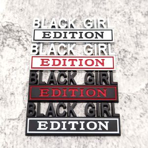 Zinc Alloy Black Girl Edition Car Sticker Decoration 3D Badge Emblems Bumper Stickers