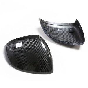 Replacement Rearview Side Mirror Covers Cap for C/S class W206 W223 C200 260L Carbon Fiber Glossy Mirror Cover