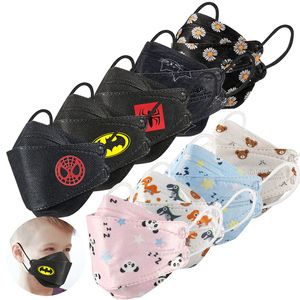 2023 KN95 masks Children's printed multi pattern fish type Korean steel printed spunlace cloth mask