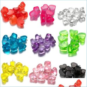 Acrylic Plastic Lucite 10Pcs/Lot Diy Love Heart Loose Bead For Jewelry Bracelets Necklace Hair Ring Making Accessories Crafts Acry Dhzvv