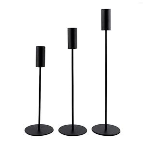 Titulares de vela 3pcs Restaurante Banquet Restaurante Decor de ferro forjado Decor de artesanato Art Craft Set Party Non Slip Desktop Wedding