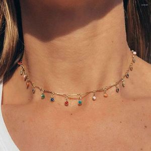 Choker Bohemian Simple Seed Beads Chain Necklace Women String Beaded Short Charm Jewelry