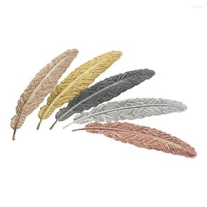 Creative Retro Metal Feather Markmark lindo livro legal Página Mark Children Student Gift Stationery School Office Supplies 1pc