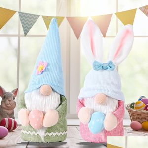 Christmas Decorations Easter Bunny Gnome Decoration Dwarf Rabbit Faceless Doll Christmas Decor Plush Home Party Decorations Kids Toy Dhsq2