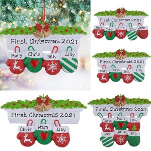 Decorações de natal Decoração de árvores genealógicas personalizadas Decoração de pessoas 2022 DIY BAUBLE NATA PENDE