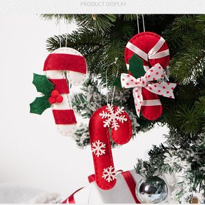 Decorações de Natal Merry Crek Crutch Pingente 3pcs Ornamentos do ano 2022 Navidad Home Fashion Moda de natal, suprimentos de férias pendurados no presente de férias