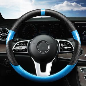 Steering Wheel Covers Black Weaving -stitched Car Cover For Lada Vesta 2022