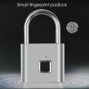 Smart Lock Mini Padlock de impressão digital biométrico à prova d'água portátil Anti-roubo sem-chave eletrônico para a bagagem de mochila de ER Gabinete 221108