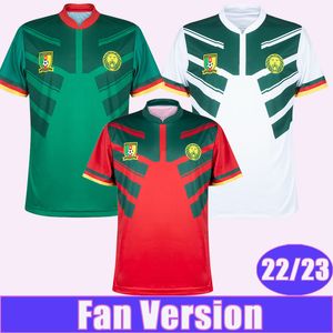 2223 Kameroen Nations Team Aboubakar Mens voetbaltruien Choupo Moting Bahoken Bassogog Ganago Ekambi Home Away rd Red Football Shirts