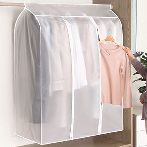 Waterproof Dustproof Clothes Dust Cover For Garment Suit Dress Coat Cloths Protector Hanging Organizer Wardrobe Storage Bags