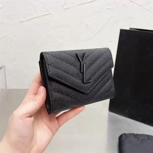 Luxury Designer Women Short Wallet Classic Letter Purses Men Cardholder Casual Coin Pocket Small Bags Card Holder Womens Purse With Box