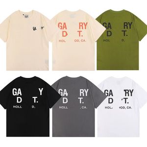 Erkekler Tişörtler Tasarımcı Galerileri Gömlek Alfabesi Baskı Düzenli Trend Temel Tasarladı Gevşek Moda Gevşek Kısa T Shirt Yarım Kollu Tees