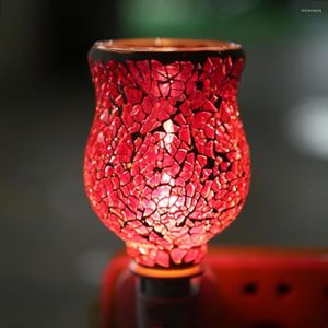 Lampade profumate Mosaico Luce a LED con spina elettrica Cera sciolta Bruciatore a olio Diffusore di aromi Lampada Anno San Valentino Regalo fidanzata Decorazioni per la casa