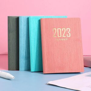 2023 Planlayıcı Datebook Yumuşak PU Kapak Tarihsiz Haftalık Günlük Planlayıcı Takvimi 12 aylık çalışma çalışması için hediye Caderno Escolar