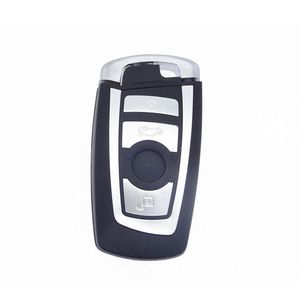 4 boutons Bo￮tier de cartes ￠ puce Shell Key Shell pour BMW 5 7 S￩rie avec un bo￮tier d'alarme de voiture de lame d'urgence Entr￩e sans cl￩ COUVERNEMENT 297E
